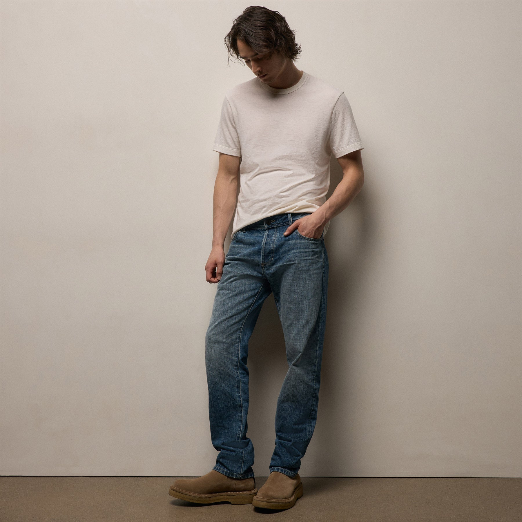 Classic Denim Pant in Medium Wash | James Perse Los Angeles
