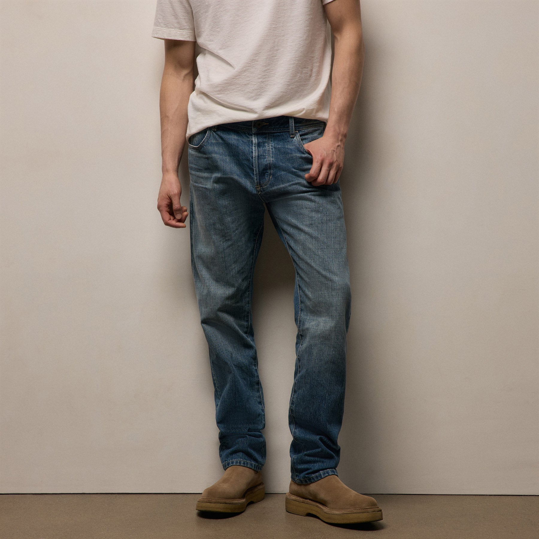 Classic Denim Pant in Medium Wash | James Perse Los Angeles