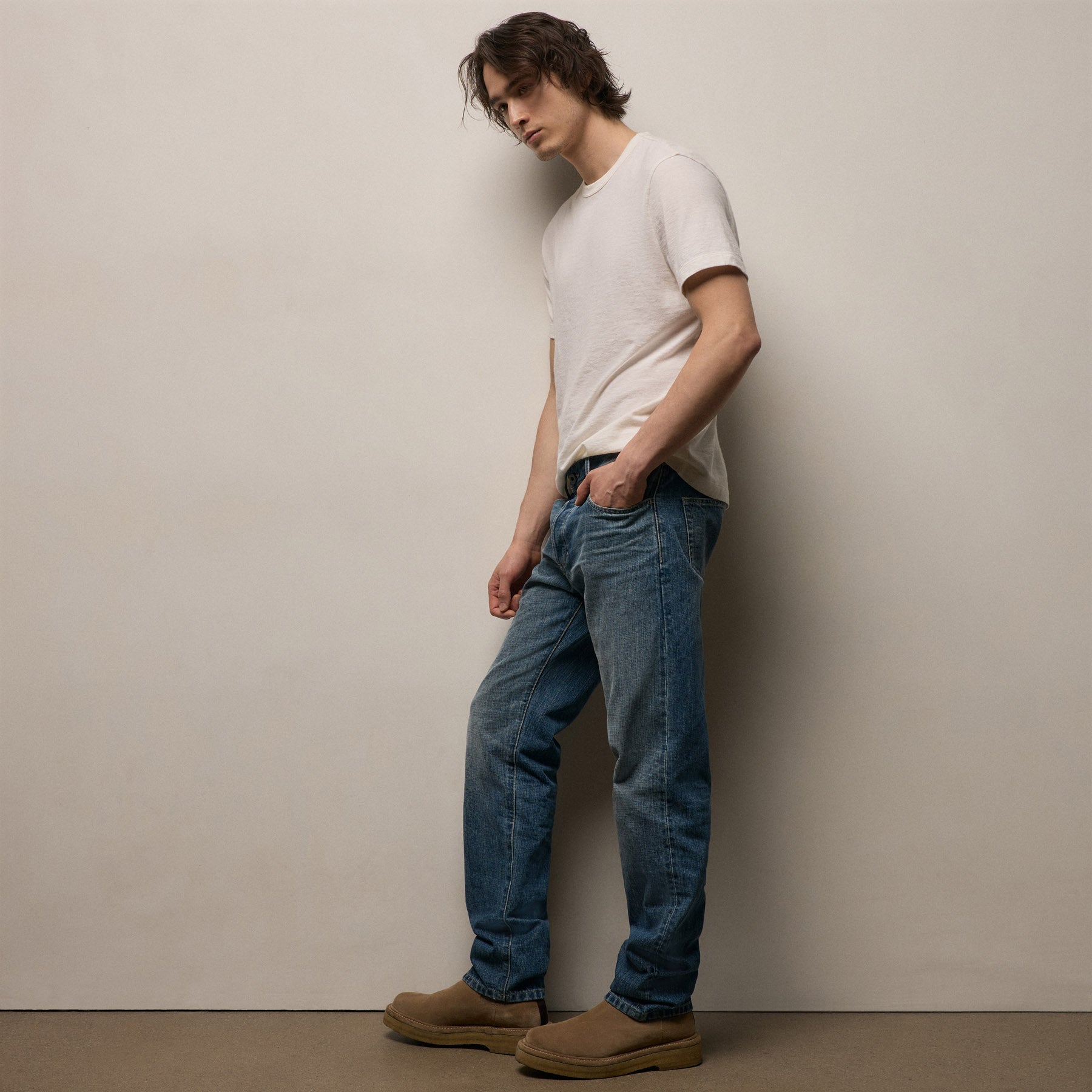 Classic Denim Pant in Medium Wash | James Perse Los Angeles