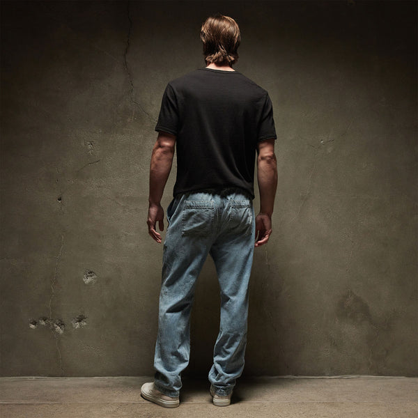 Cotton Denim Pant in Bleach Wash | James Perse Los Angeles
