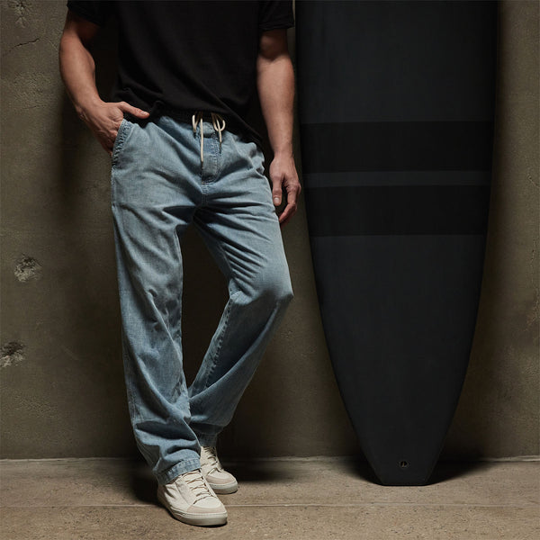 Cotton Denim Pant in Bleach Wash | James Perse Los Angeles