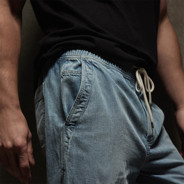 Cotton Denim Pant in Bleach Wash | James Perse Los Angeles