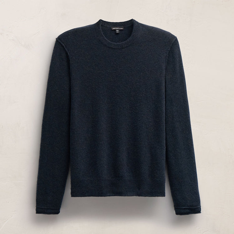 Soft Featherweight Cashmere Crew in Coal | James Perse Los Angeles