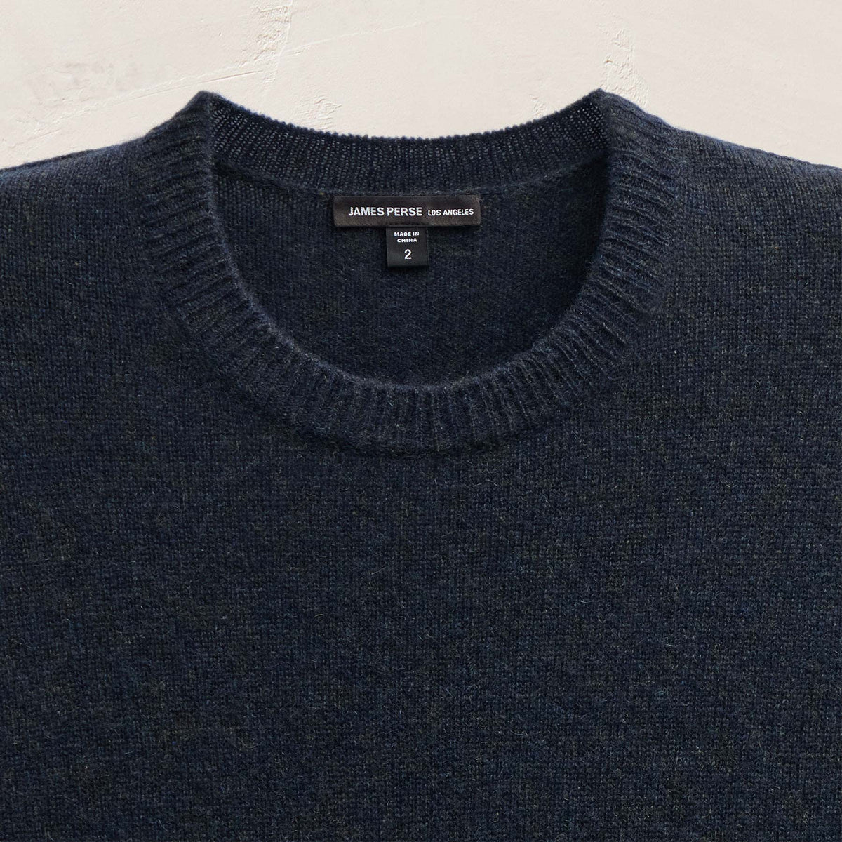Soft Featherweight Cashmere Crew in Coal | James Perse Los Angeles