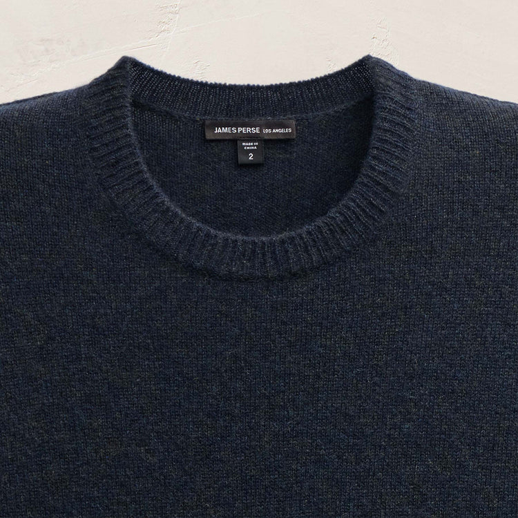 Soft Featherweight Cashmere Crew in Coal | James Perse Los Angeles
