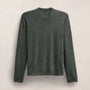 Soft Featherweight Cashmere Crew in Dark Olive | James Perse Los Angeles