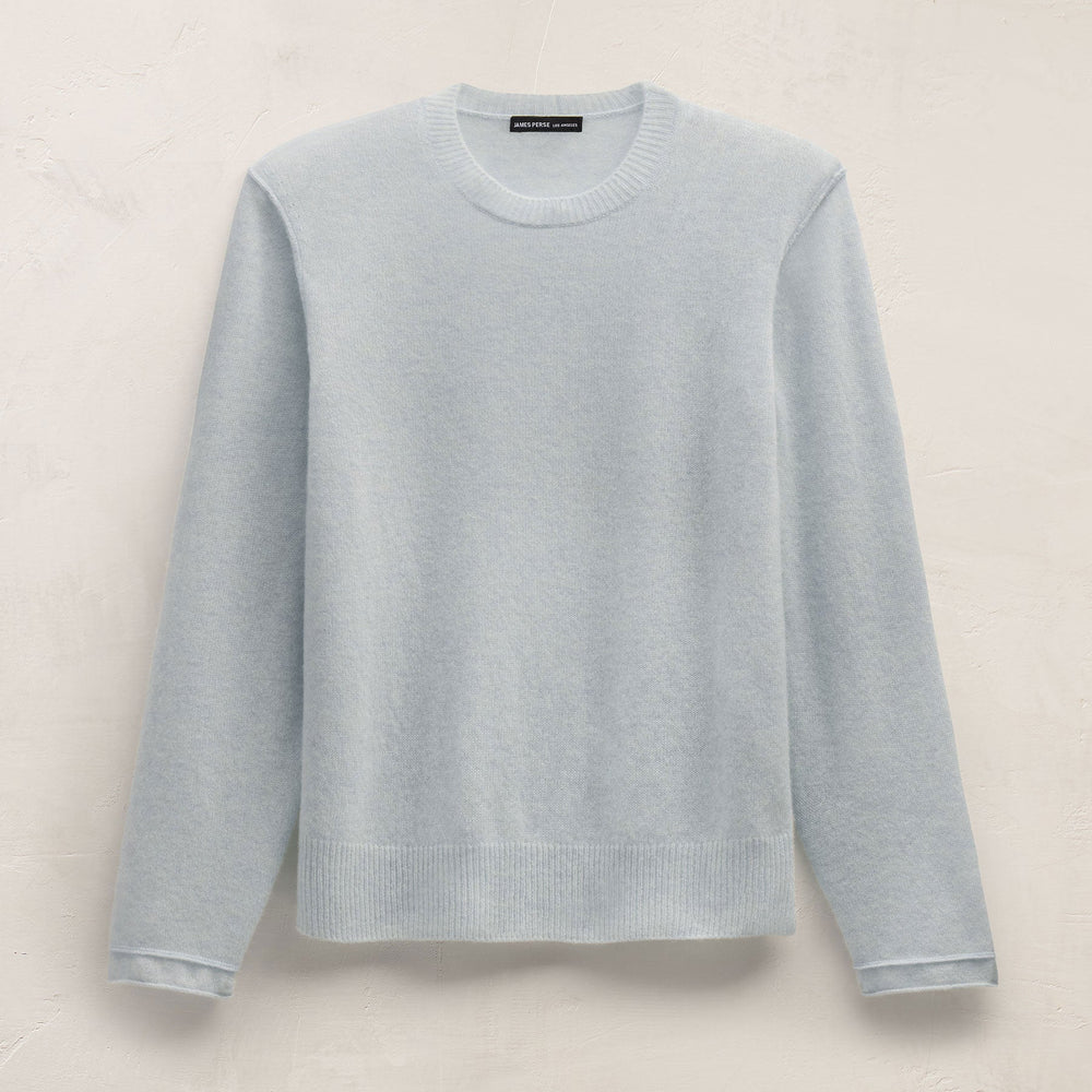 Soft Featherweight Cashmere Crew in Grey Glacier | James Perse Los Angeles
