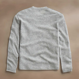 Soft Featherweight Cashmere Crew in Light Heather Grey | James Perse Los Angeles