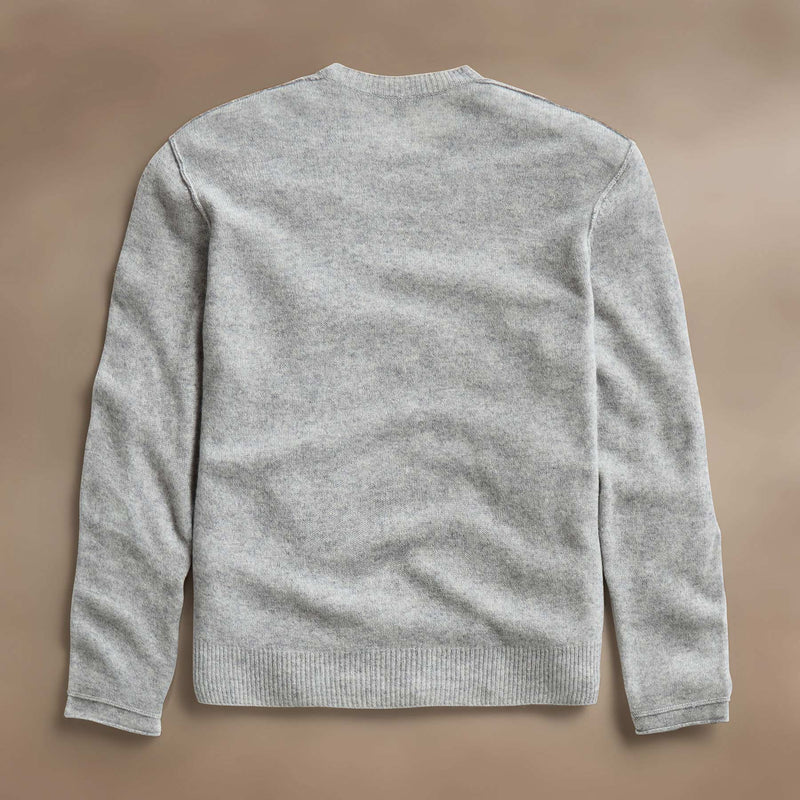 Soft Featherweight Cashmere Crew in Light Heather Grey | James Perse Los Angeles