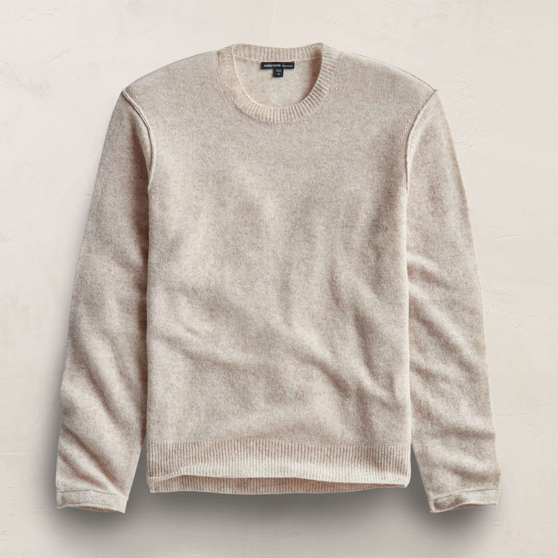 Soft Featherweight Cashmere Crew - Light Beige | James Perse Los