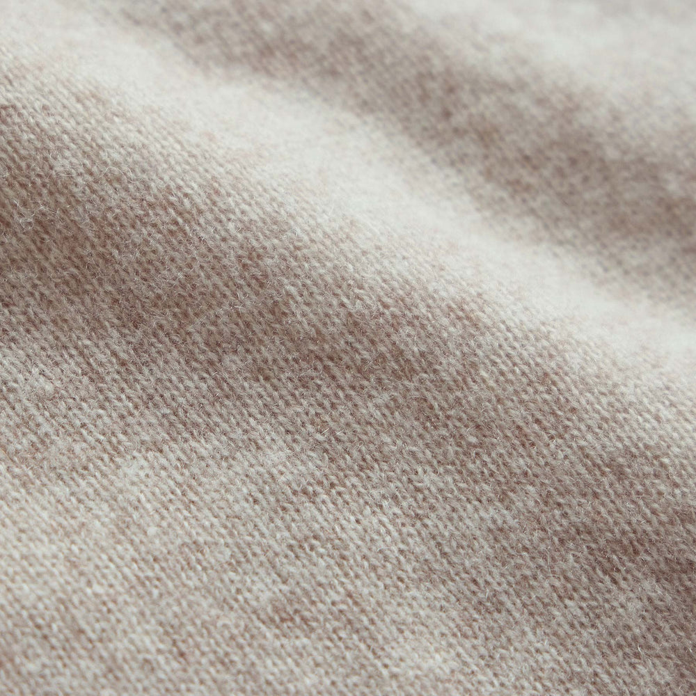 Soft Featherweight Cashmere Crew in Light Beige | James Perse Los Angeles FLAT