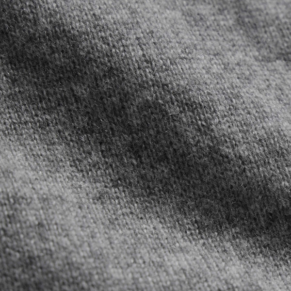 Soft Featherweight Cashmere Crew in Mid Heather Grey | James Perse Los Angeles