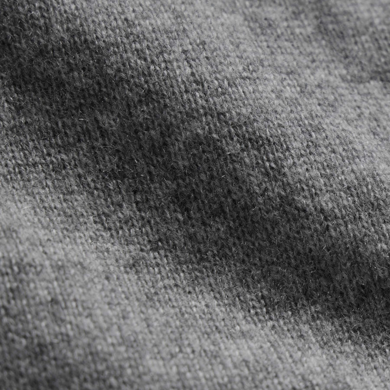 Soft Featherweight Cashmere Crew in Mid Heather Grey | James Perse Los Angeles