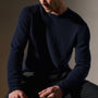 Soft Featherweight Cashmere Crew in Navy | James Perse Los Angeles