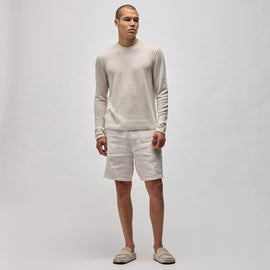 Soft Featherweight Cashmere Crew in Oyster | James Perse Los Angeles