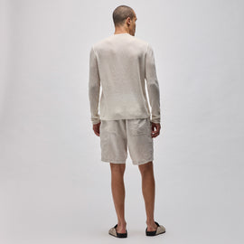 Soft Featherweight Cashmere Crew in Oyster | James Perse Los Angeles
