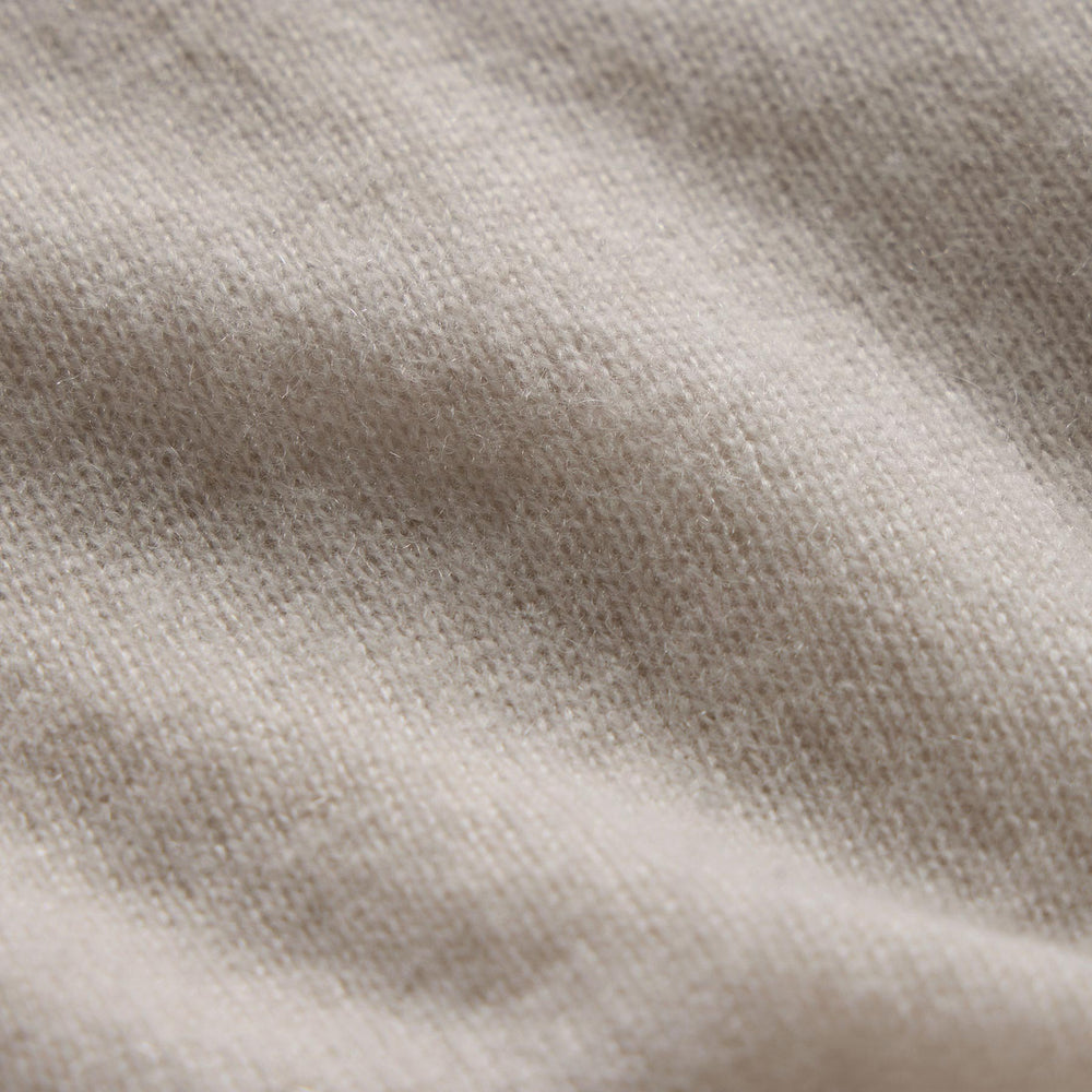 Soft Featherweight Cashmere Crew in Tan | James Perse Los Angeles