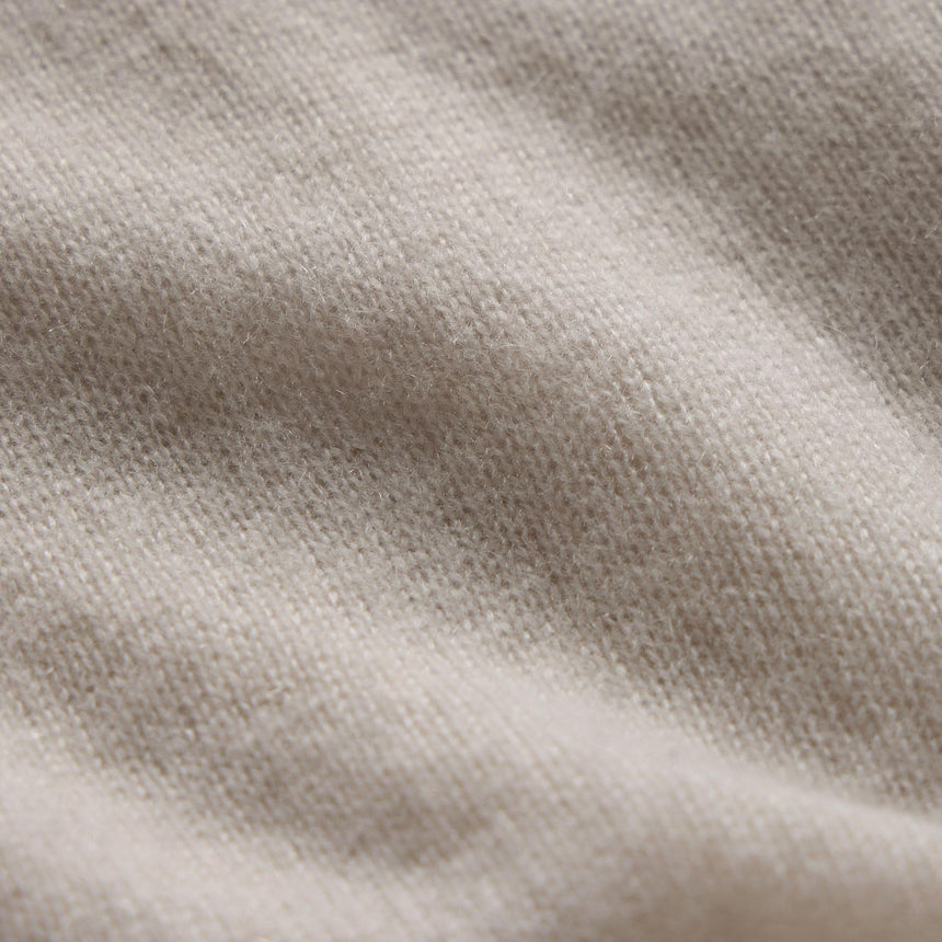 Soft Featherweight Cashmere Crew in Tan | James Perse Los Angeles