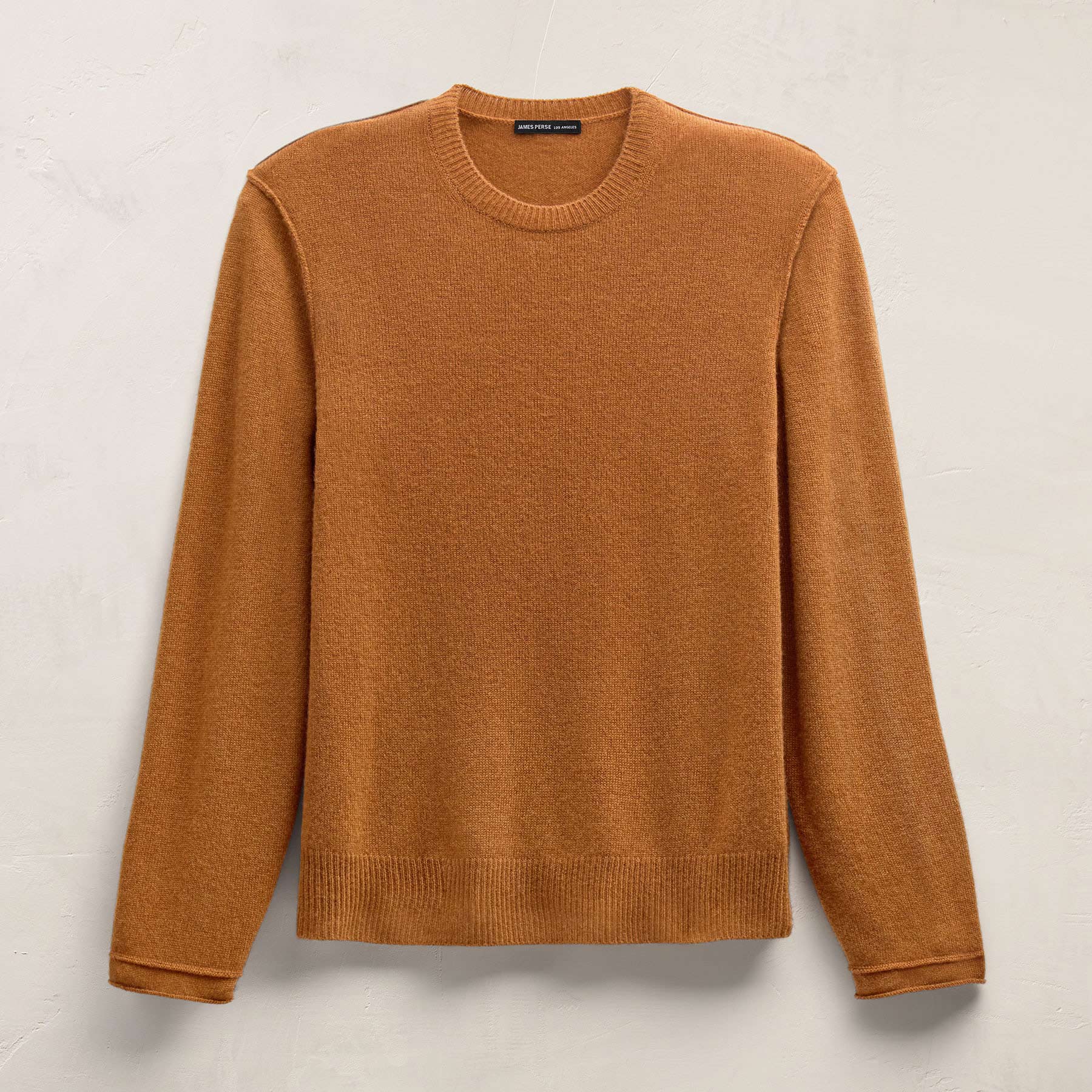 Soft Featherweight Cashmere Crew in Whiskey | James Perse Los Angeles