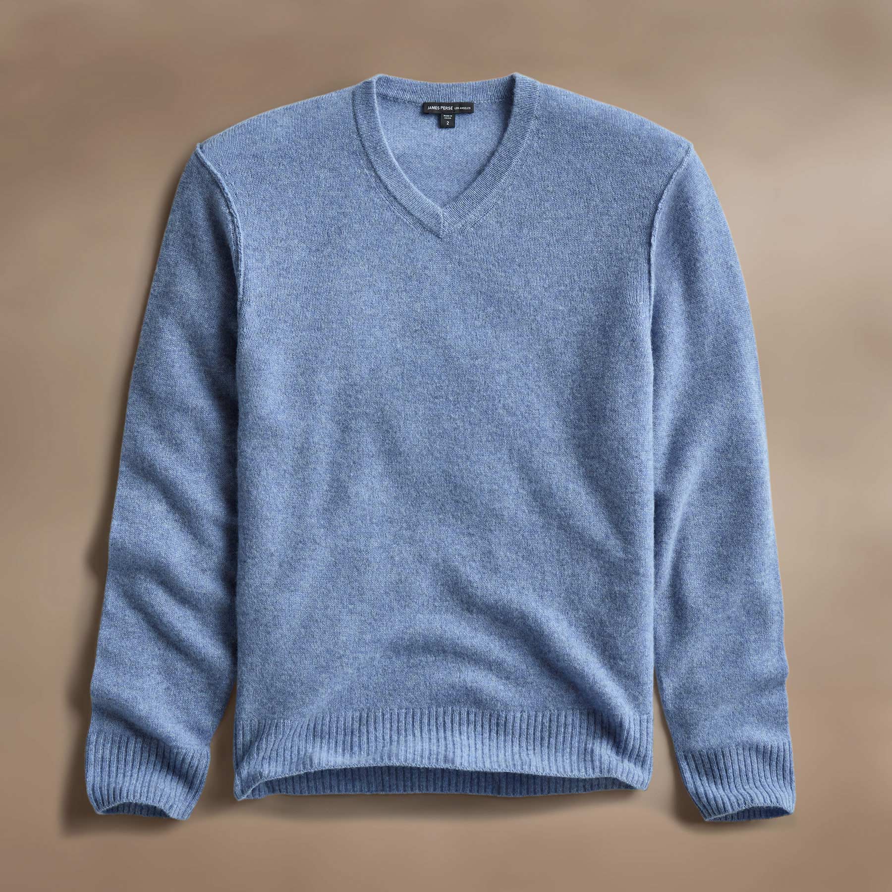 Soft Featherweight Cashmere V Neck - Light Beige | James Soft Featherweight Cashmere V Neck - Light Beige | James