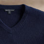 Open Knit Cashmere VinNeck in Navy | James Perse Los Angeles