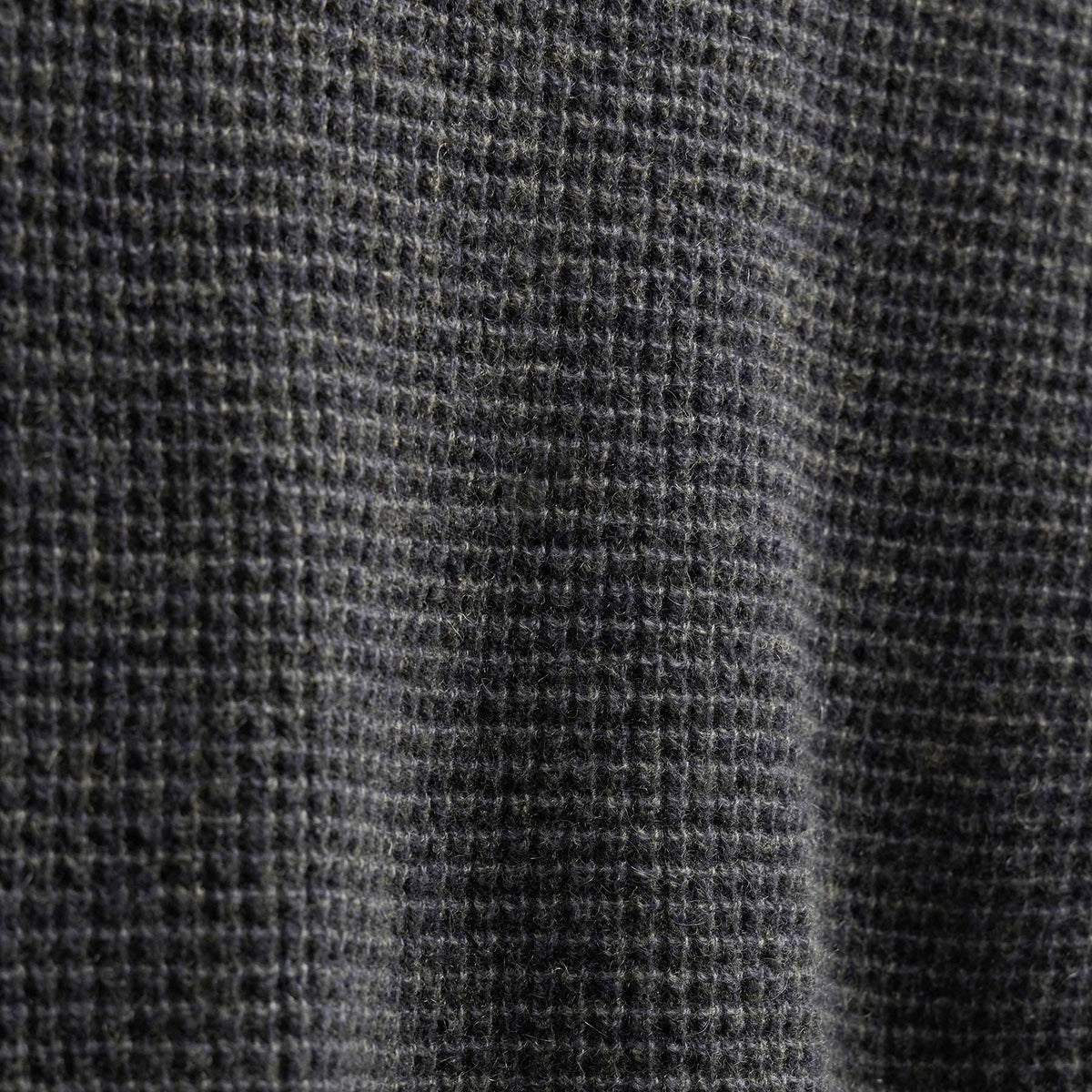 Soft Featherweight Cashmere Waffle Henley in Coal | James Perse Los Angeles