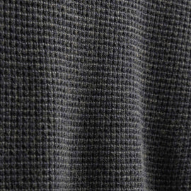 Soft Featherweight Cashmere Waffle Henley in Coal | James Perse Los Angeles