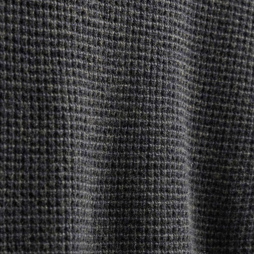 Soft Featherweight Cashmere Waffle Henley in Coal | James Perse Los Angeles
