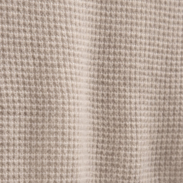 Soft Featherweight Cashmere Waffle Henley in Light Beige | James Perse Los Angeles