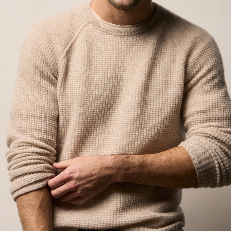 Featherweight Thermal Crew in Light Beige | James Perse Los Angeles