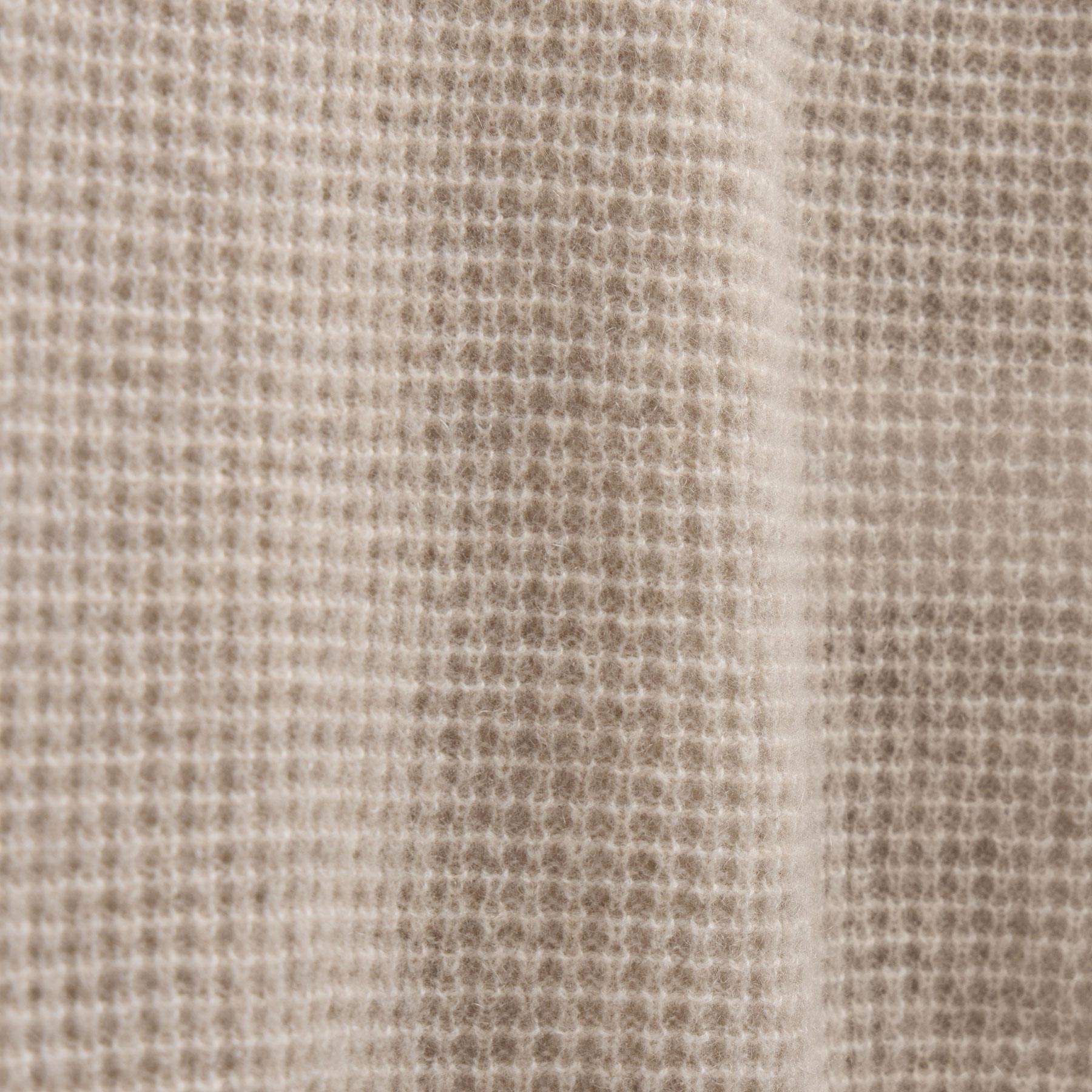 Soft Featherweight Cashmere Waffle Crew in Light Beige | James Perse Los Angeles FLAT