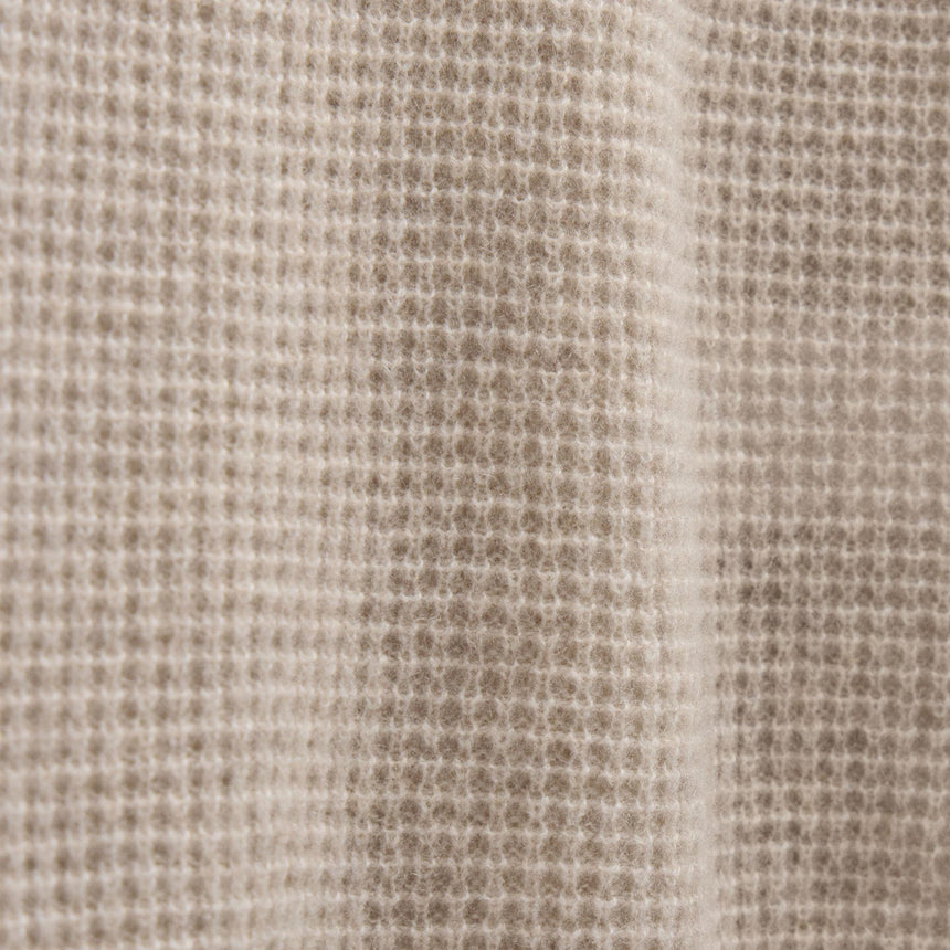 Soft Featherweight Cashmere Waffle Crew in Light Beige | James Perse Los Angeles FLAT
