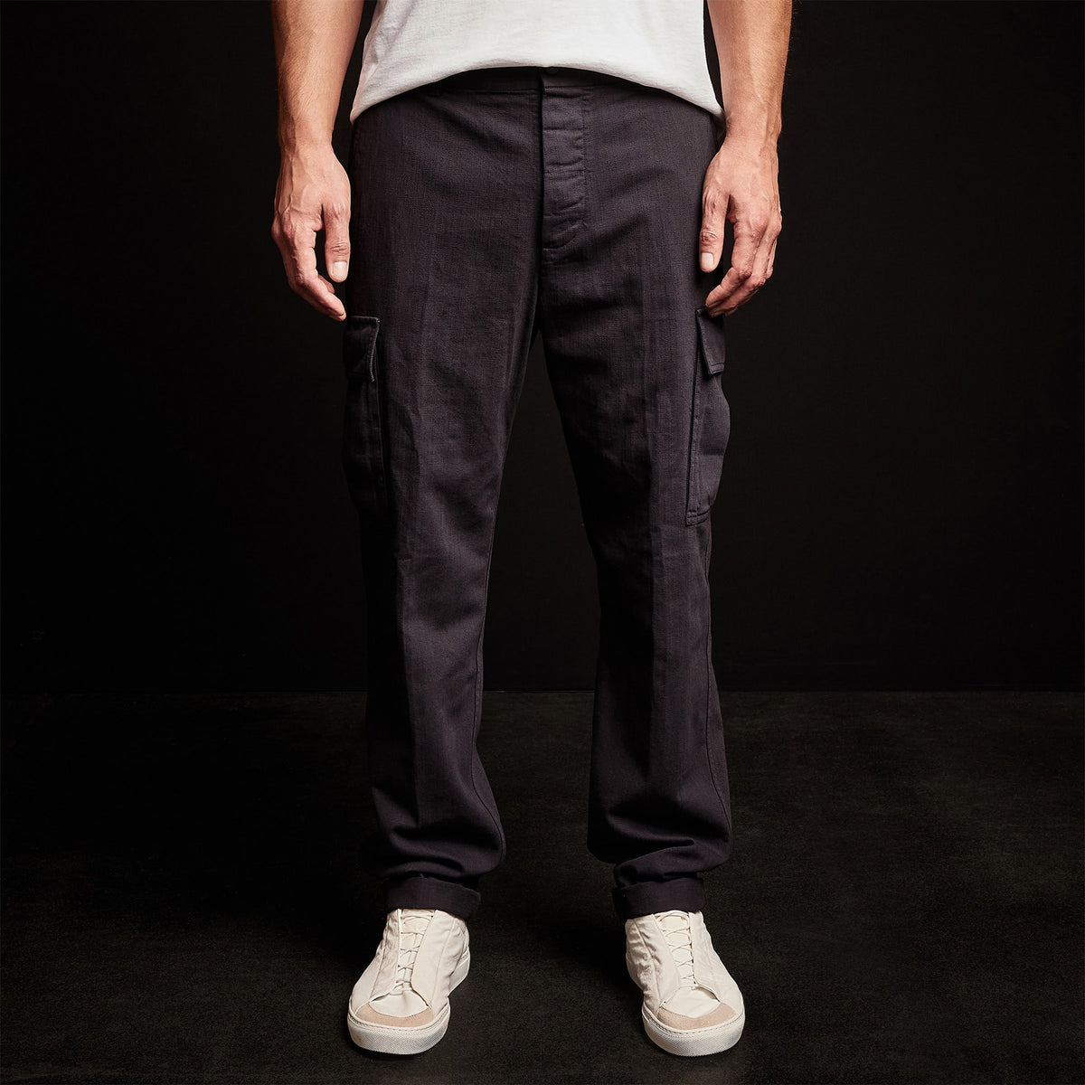 Organic Slub Cotton Cargo Pant in French Navy | James Perse Los Angeles