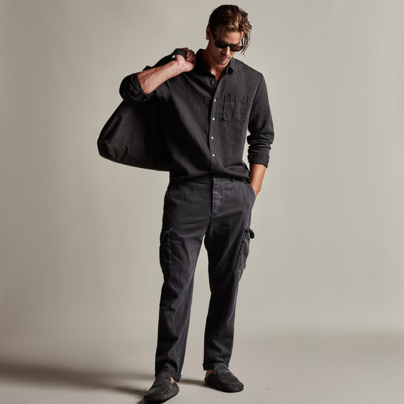 Organic Slub Cotton Cargo Pant in Magma Pigment | James Perse Los Angeles