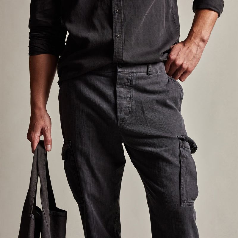 Organic Slub Cotton Cargo Pant in Magma Pigment | James Perse Los Angeles