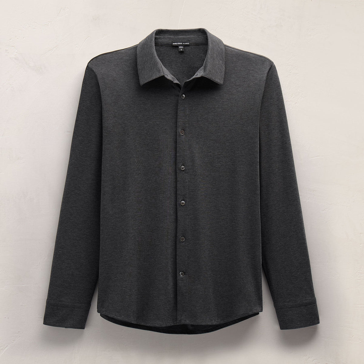Performance Supima Pique Shirt in Black | James Perse Los Angeles