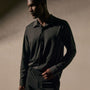 Performance Supima Pique Shirt in Black | James Perse Los Angeles