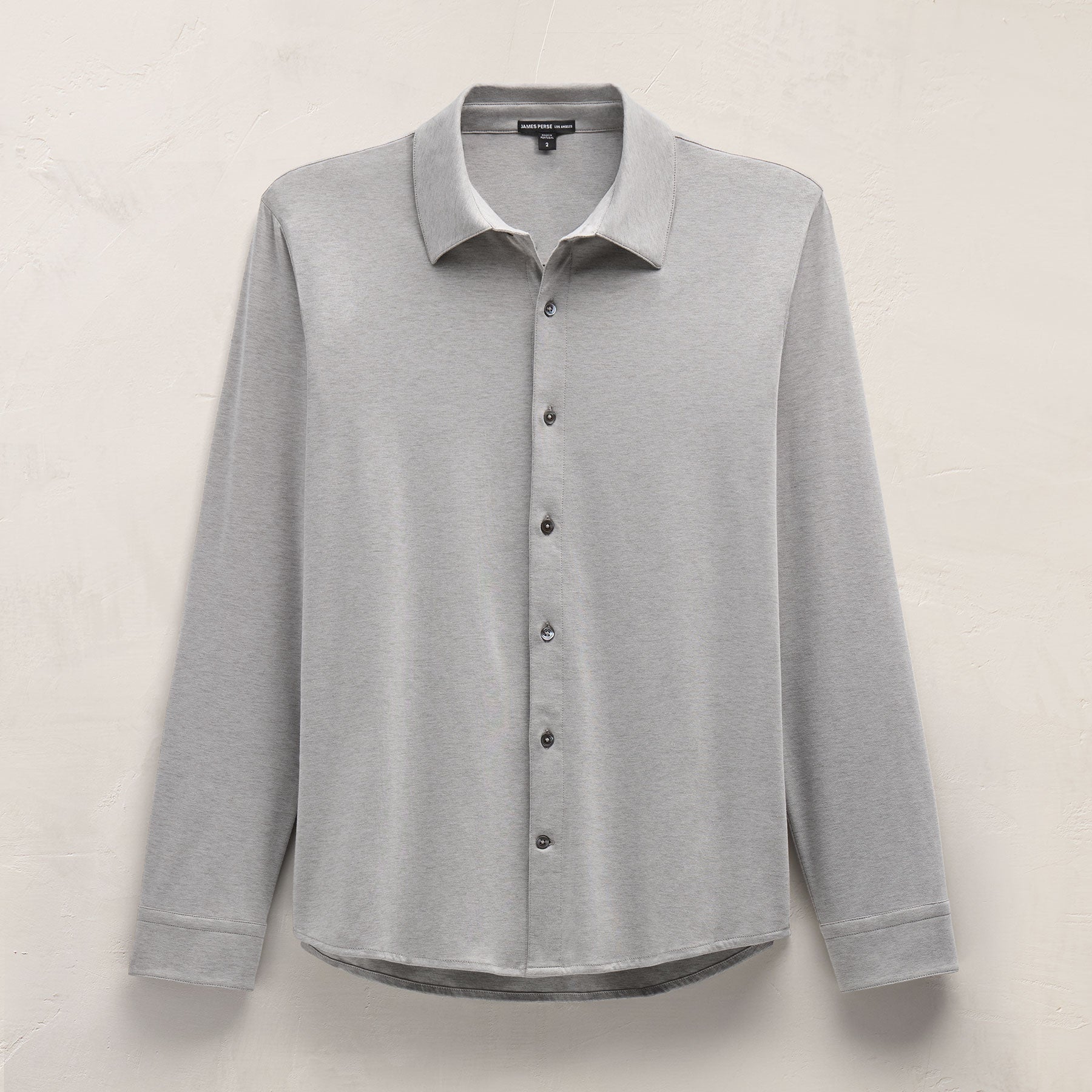 Performance Supima Pique Shirt in Concrete | James Perse Los Angeles