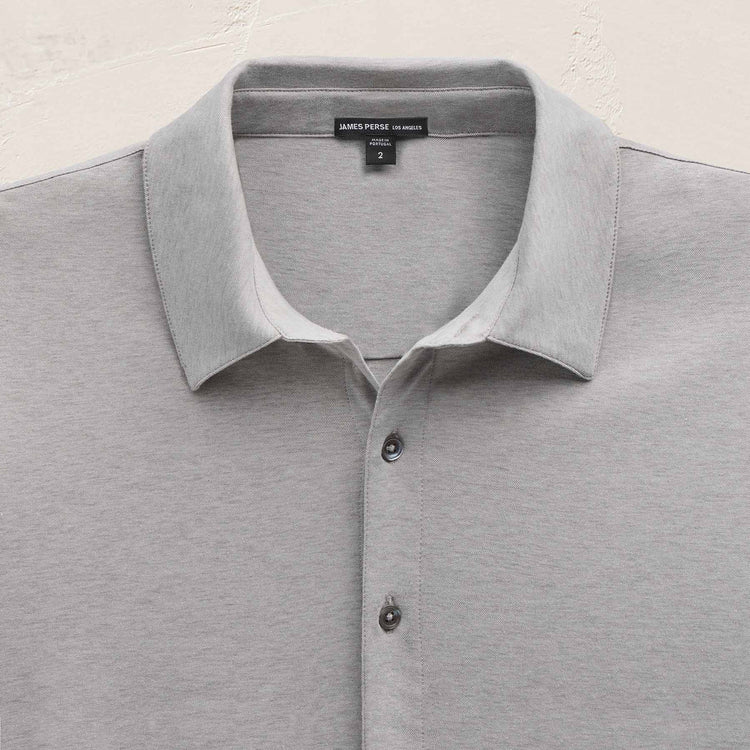 Performance Supima Pique Shirt in Concrete | James Perse Los Angeles