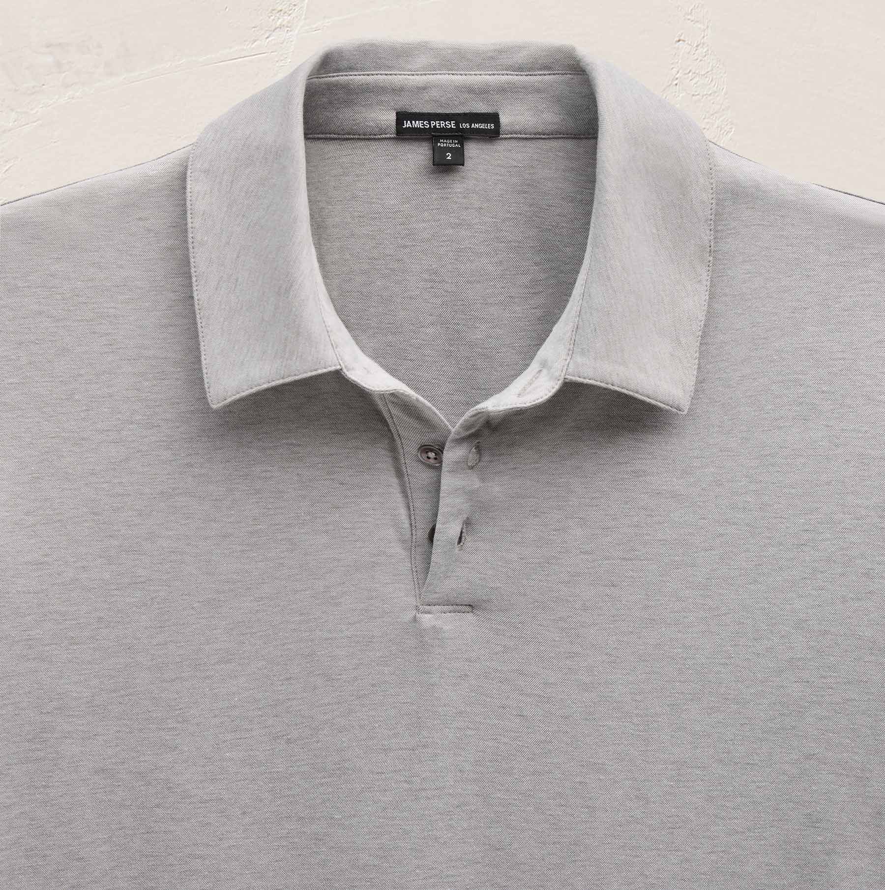 Performance Supima Pique Short Sleeve Polo - Concrete | James