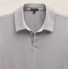 Performance Supima Pique Short Sleeve Polo in Concrete | James Perse Los Angeles