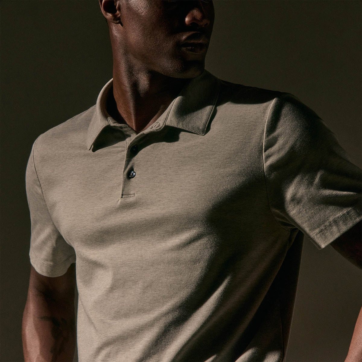Performance Supima Pique Short Sleeve Polo in Concrete | James Perse Los Angeles
