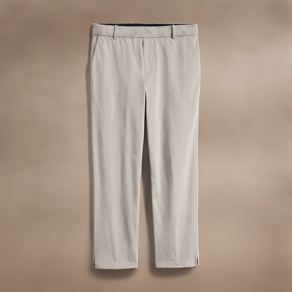 Cotton Poplin Trouser in Light Tan | James Perse Los Angeles