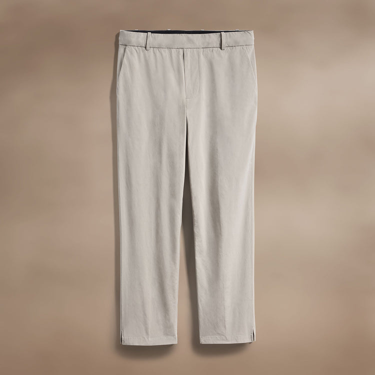 Cotton Poplin Trouser in Light Tan | James Perse Los Angeles