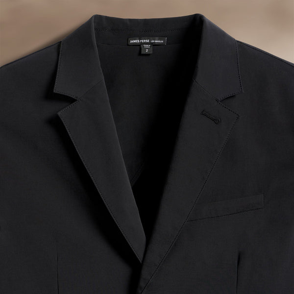 Cotton Poplin Blazer in Black | James Perse Los Angeles
