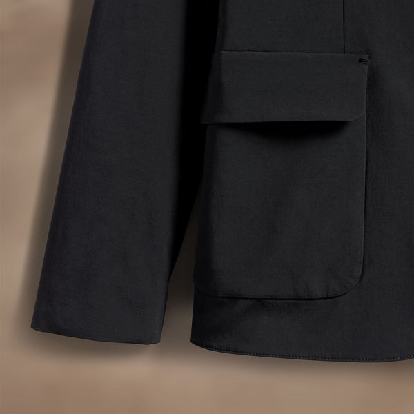 Cotton Poplin Blazer in Black | James Perse Los Angeles