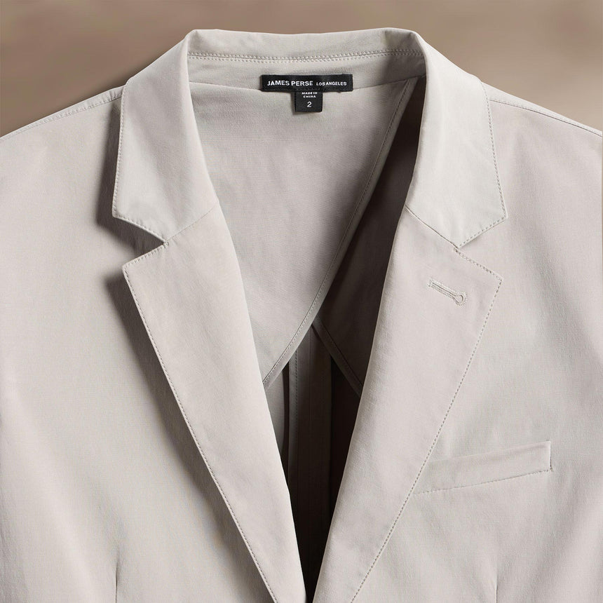 Cotton Poplin Blazer in Light Tan | James Perse Los Angeles