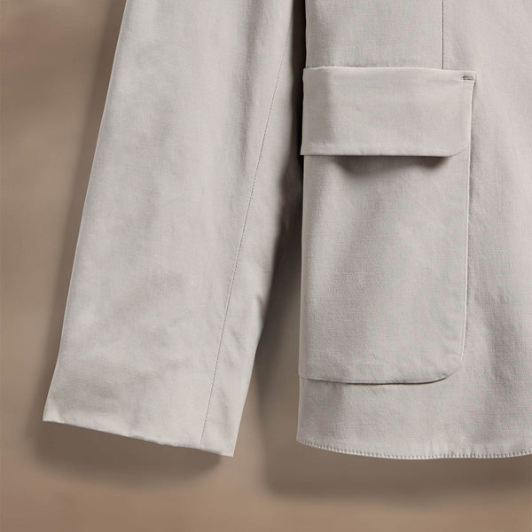 Cotton Poplin Blazer in Light Tan | James Perse Los Angeles