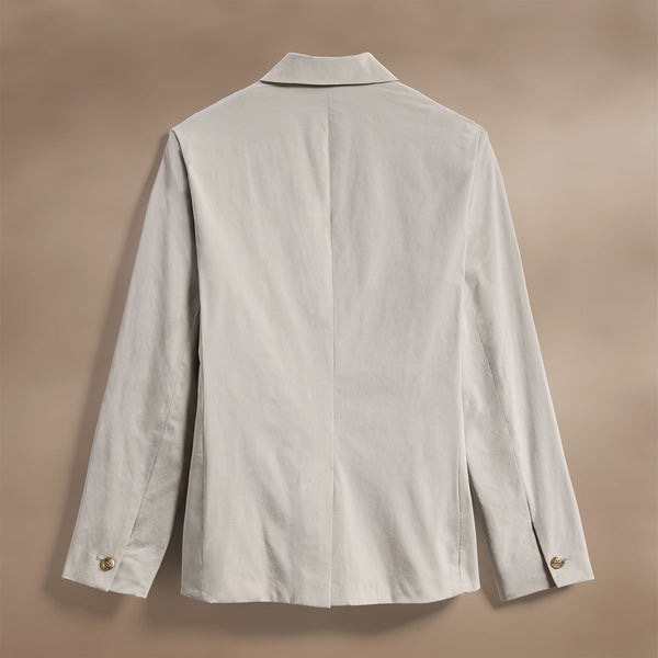 Cotton Poplin Blazer in Light Tan | James Perse Los Angeles
