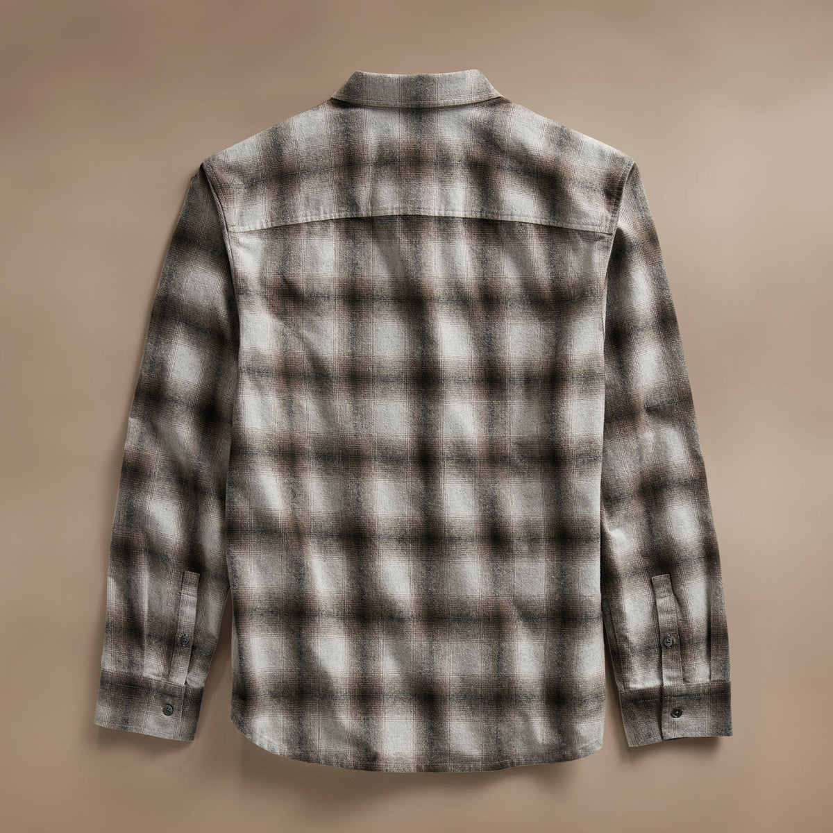 Plaid Flannel Shirt  in Beige Plaid | James Perse Los Angeles
